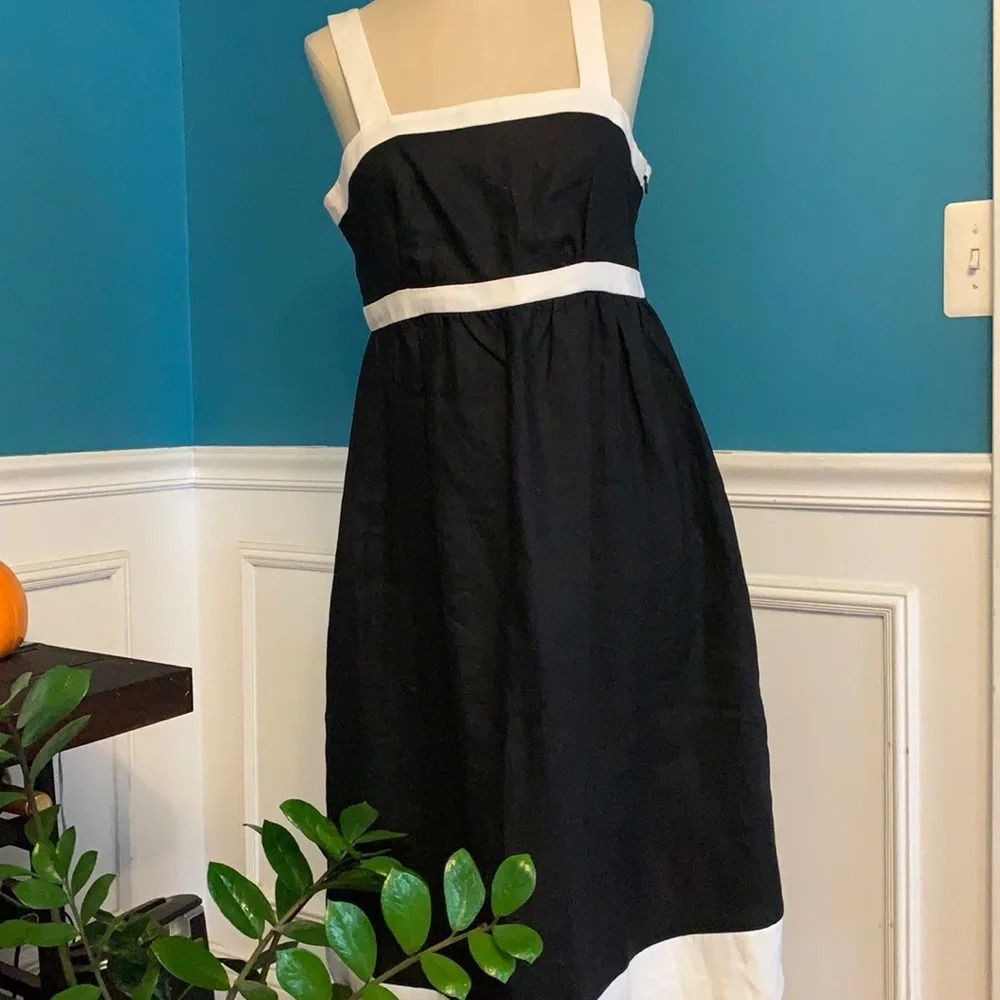 Women’s Style & Co. linen black & white dress size 6